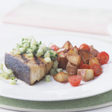 Grilled Swordfish with Cucumber Lime Salsa