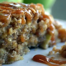 Chunky Apple Cake With Butterscotch Sauce