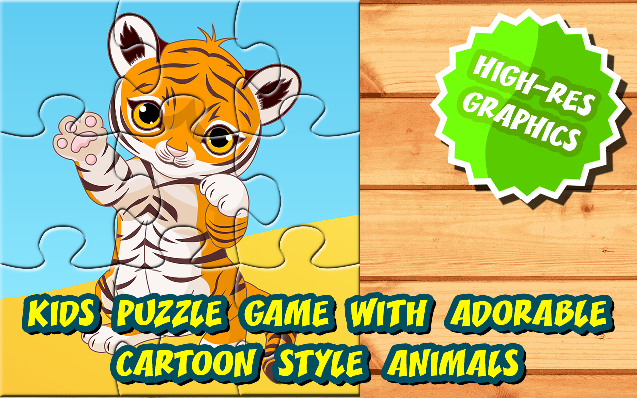 Android application 16 Kids Puzzles: Cute Animals screenshort