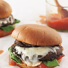 Double-Portobello Burgers with Roasted Tomatoes