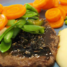 Pan Seared Steaks With Balsamic Onions