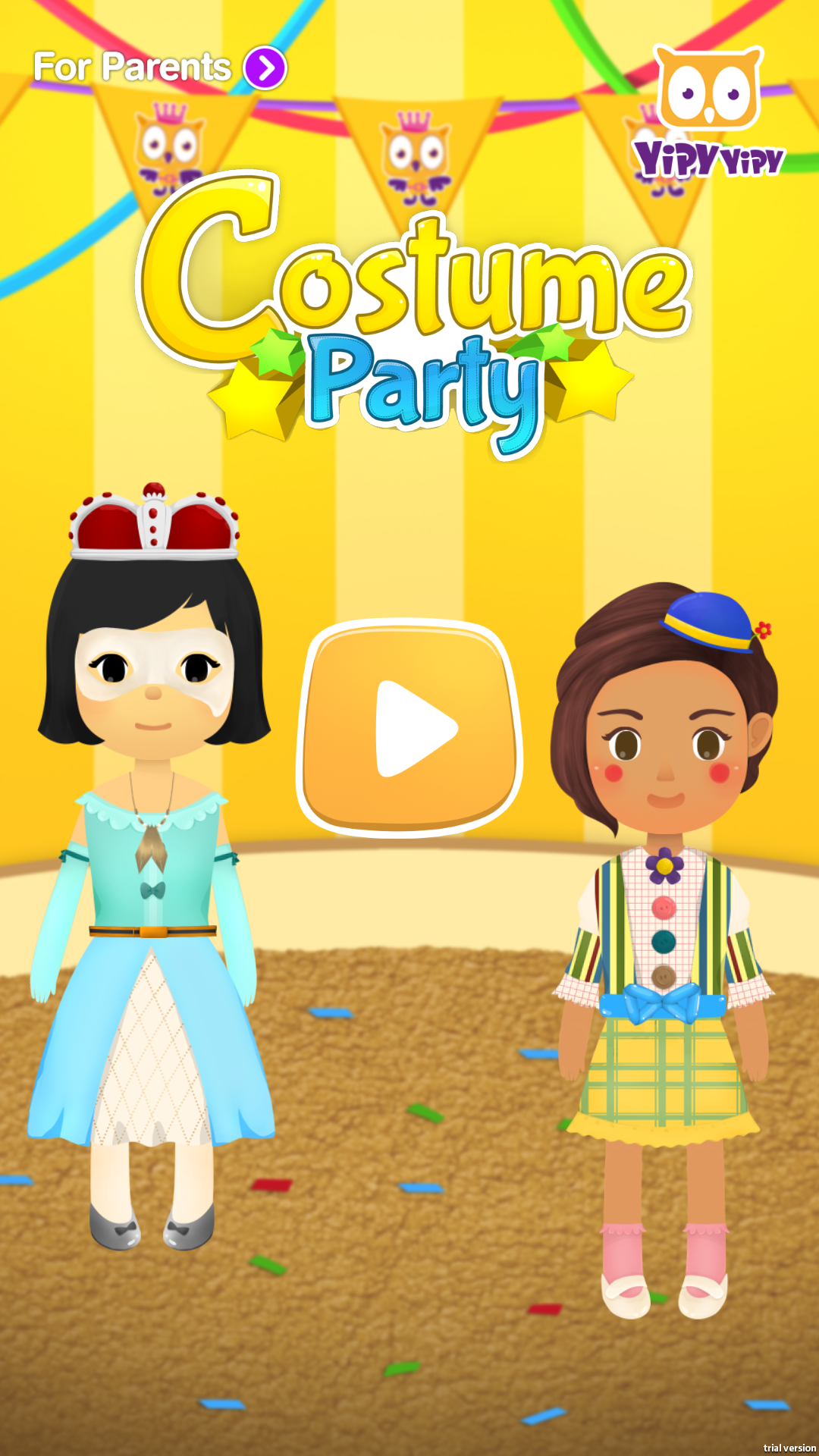 Android application Yipy Costume Party screenshort