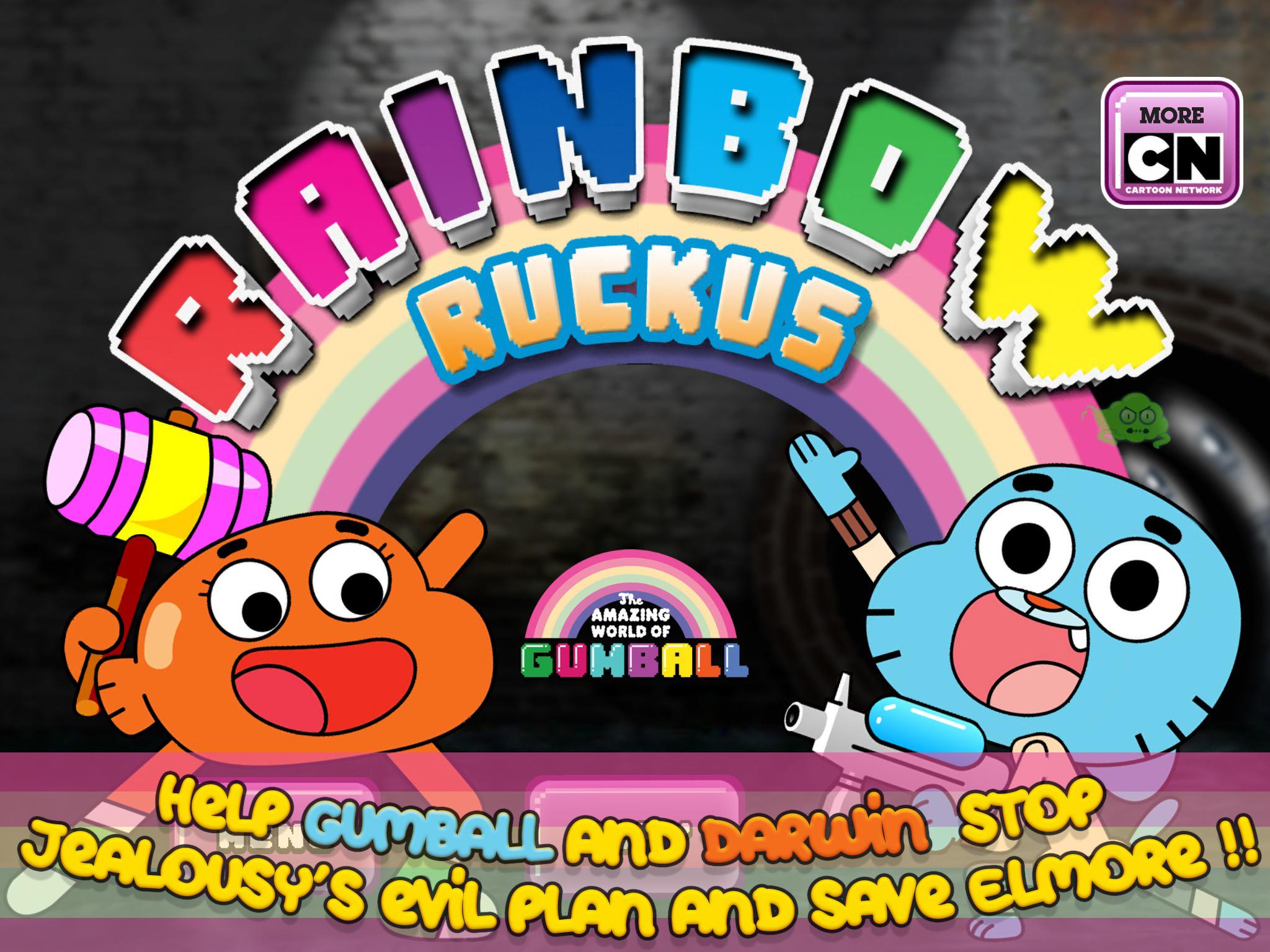 Android application Gumball Rainbow Ruckus screenshort