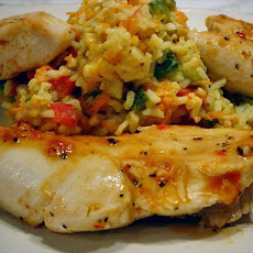 Princess Roasted Red Pepper Chicken With Creamy Risotto