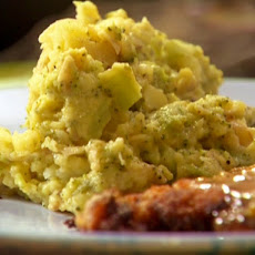 Broccoli and Cheese Smashed Potatoes