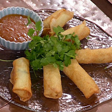 Lobster Spring Rolls with a Citrus-Chili Dipping Sauce