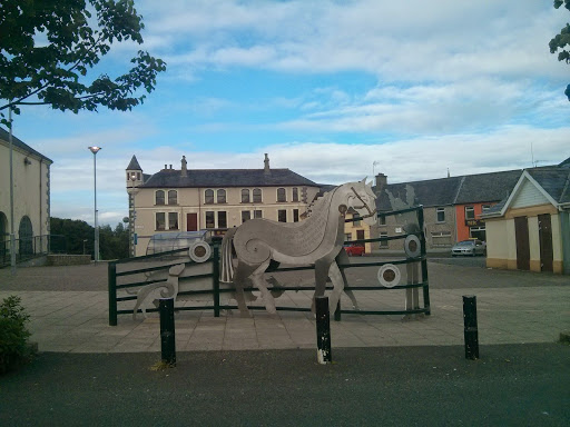 Horse and Hound Sculpture