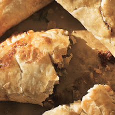 Beef Pasties with Caramelized Onions and Stilton Cheese
