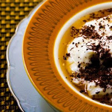 Greek Yogurt Dessert with Hazelnut Agave and Shaved Dark Chocolate