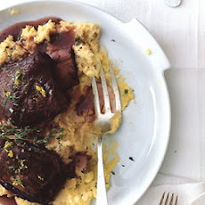 Cabernet-Braised Short Ribs with Gorgonzola Polenta and Mixed-Herb Gremolata