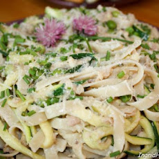 Zucchini and Tuna Pappardelle