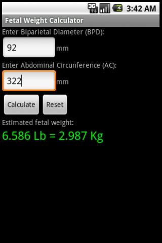 Fetal Weight Calculator