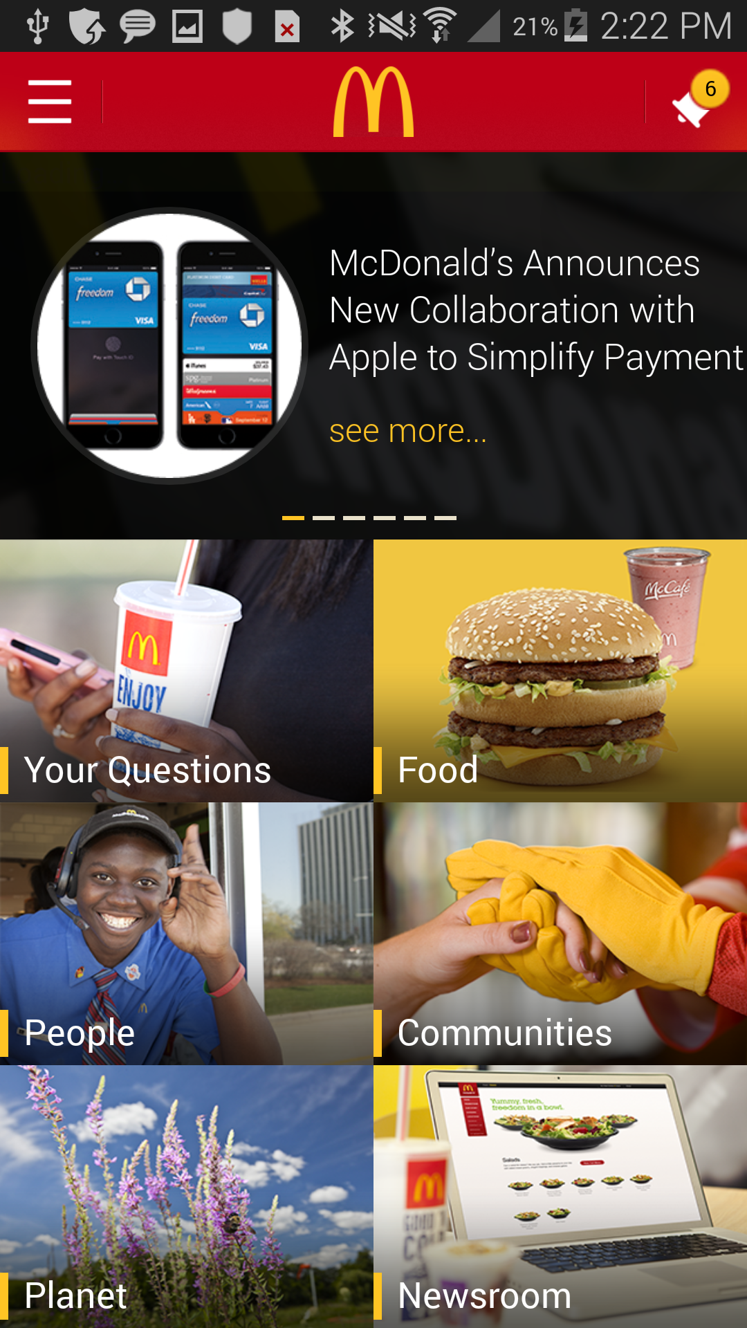Android application McDonald’s® Ambassador screenshort