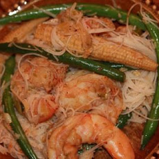 Coconut Curry Shrimp with Rice Noodles