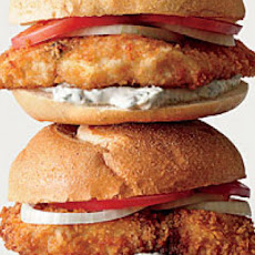 Breaded Fish Sandwiches with Mint-Caper Tartar Sauce