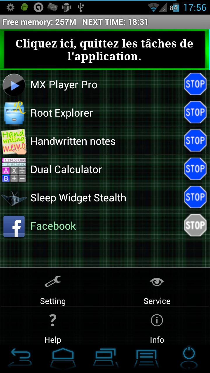 Android application Automatic Task Killer Manager screenshort