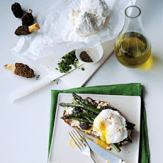 Morel and Asparagus Sandwiches with Poached Egg