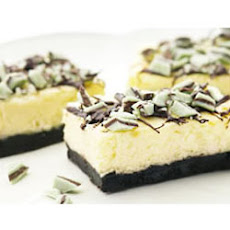 Chocolate Mint Cheesecake Bars