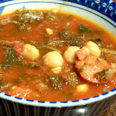 Caleb's Sausage, Kale & Chickpea Soup