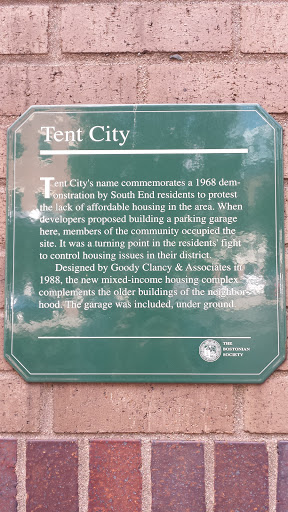 Tent City Historical Plaque