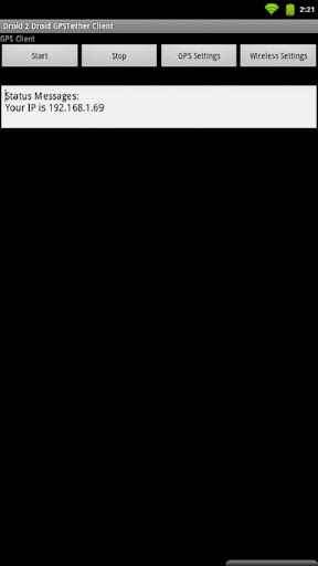 Droid 2 Droid GPSTether Client