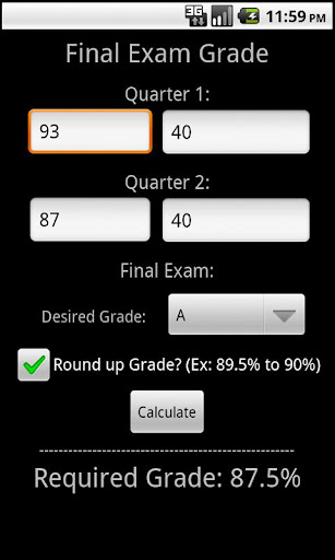 【免費生產應用App】Final Exam Calculator-APP點子