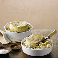 Cod Potpies with Dill Biscuit Crusts