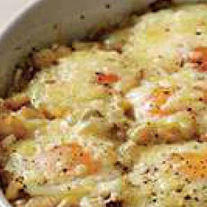 Baked Eggs on Cheesy Caramelized Onions