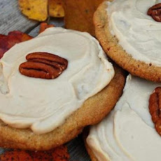 Frosted Pecan Butter Cookies