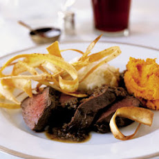 Venison Tenderloin with Madeira Green Peppercorn Sauce
