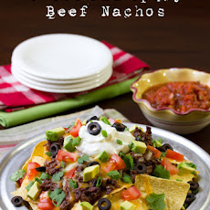 Beef Nachos with Slow Cooker Chili Con Carne