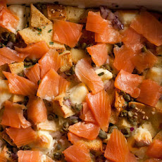 Smoked Salmon and Bagel Breakfast Casserole Recipe