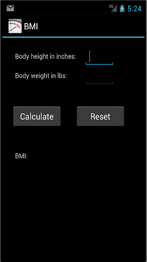 Body Mass Index Calculator