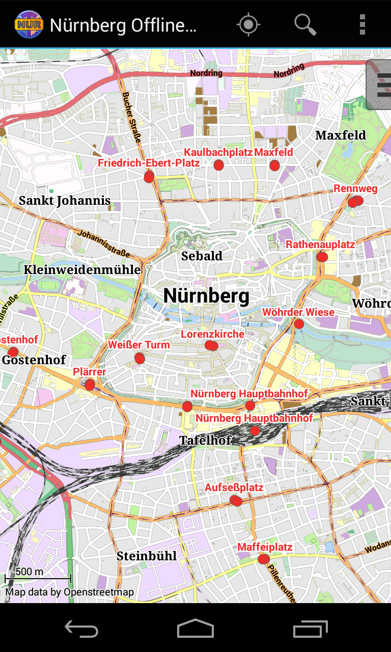 Android application Nuremberg Offline City Map screenshort