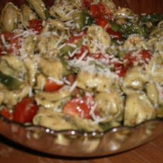 Pesto Tortellini Salad With Grape Tomatoes