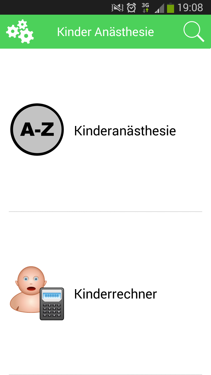 Android application Kinder Anästhesie XS screenshort