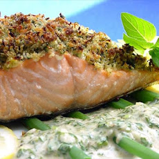 Baked Salmon With Lemon-Oregano Crumb Topping