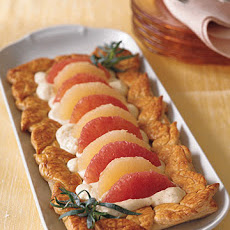 Grapefruit Tart with Tarragon Cream