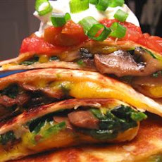 Spinach and Mushroom Quesadillas