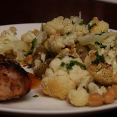 Roasted Cauliflower, Chickpeas, and Olives