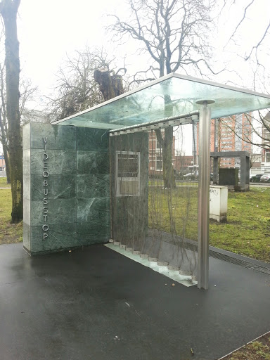 Video Bus Stop Made with Glass