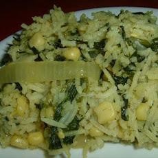 Corn & Spinach rice