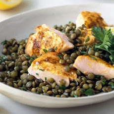 Spiced Salmon With Puy Lentils