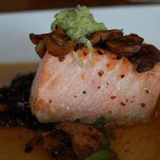 Miso-Seared Salmon With Edamame Sauce