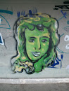 Grafiti Ponte - Mulher Verde