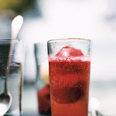 Raspberry and Lemon Sorbet Floats