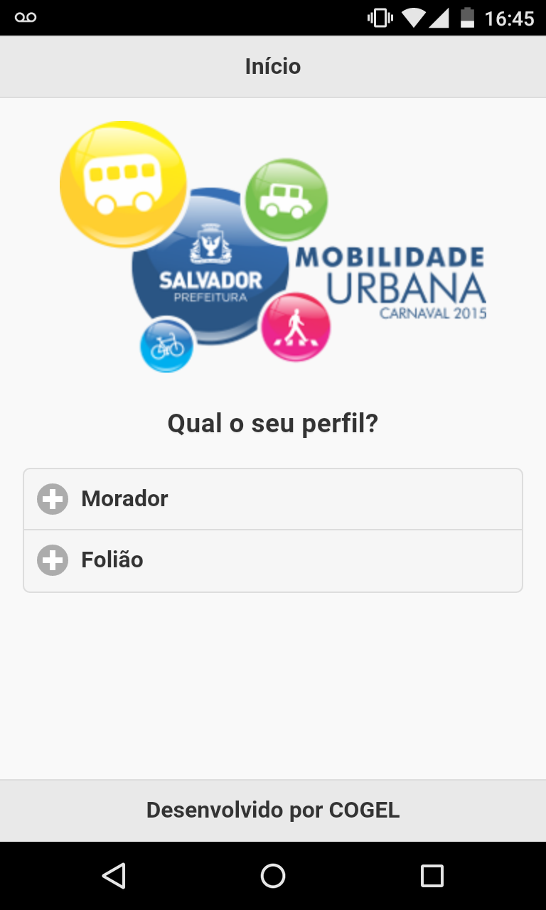 Android application Mobilidade no Carnaval screenshort