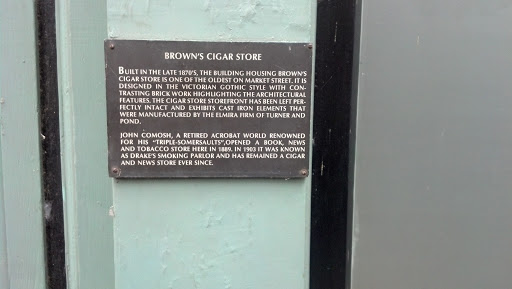 Brown Cigar Store Historic District Plaque