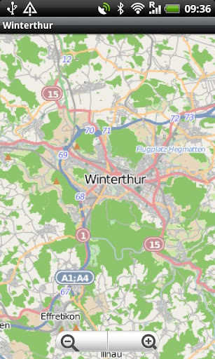 Winterthur Street Map