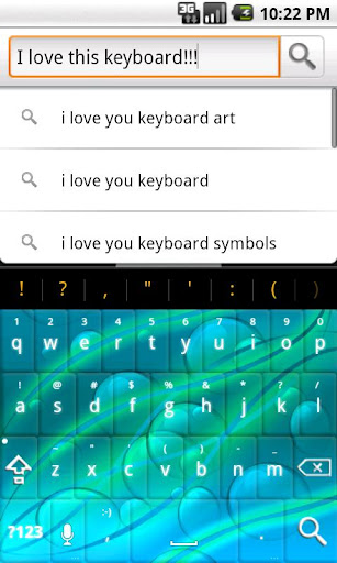 Aqua Bubbles Keyboard Free